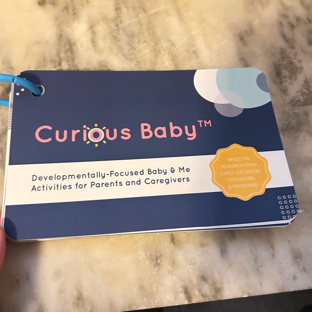 Developmental Activity Cards for Babies - Navy Blue